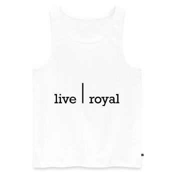 Live Royal Live | Royal FAT - Débardeur bio Premium Homme - blanc - Devant - Michal (187cm)