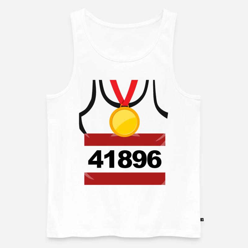 Running Runner Half Marathon - Männer Premium Bio Tank Top - Weiß