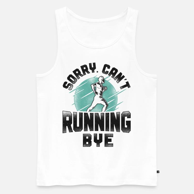 Running Runner Half Marathon - Männer Premium Bio Tank Top - Weiß