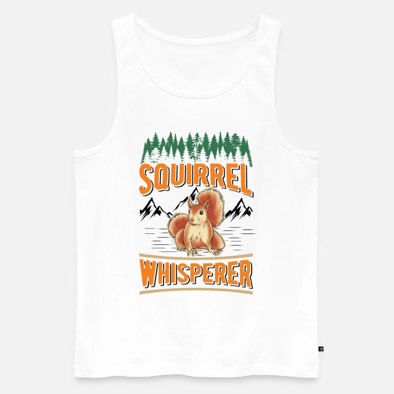 Eichhörnchen Flüsterer Squirrel Whisperer - Männer Premium Bio Tank Top - Weiß