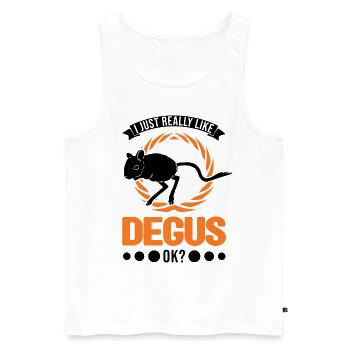 J’aime vraiment Degus, ok - Débardeur bio Premium Homme - blanc - Devant - Michal (187cm)