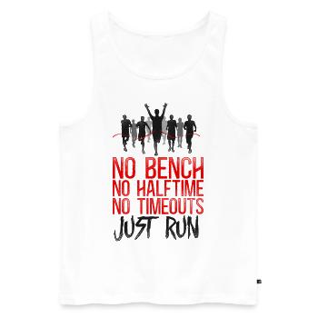 Running Runner Half Marathon - Männer Premium Bio Tank Top - Weiß - Vorne - Michal (187cm)