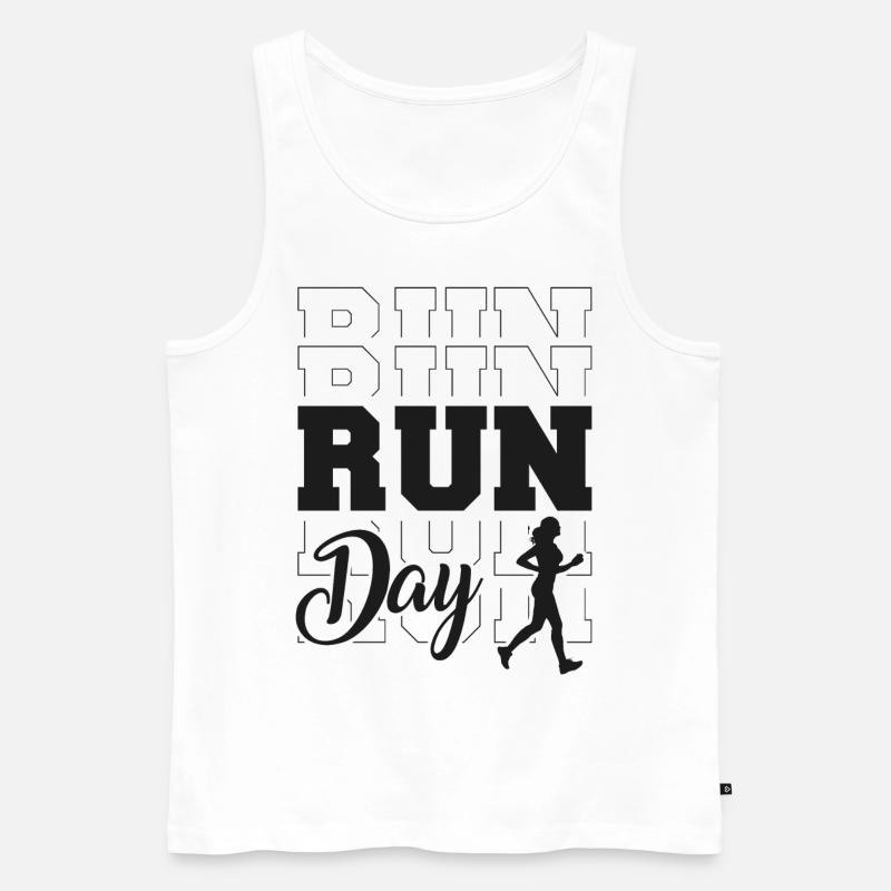Running Runner Half Marathon - Men's Premium Organic Tank Top - white