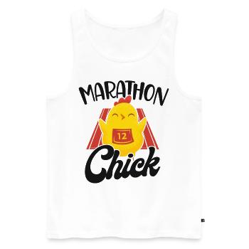 Running Runner Half Marathon - Men's Premium Organic Tank Top - white - Front - Michal (187cm)