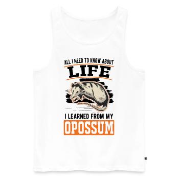 Opossum Gift Possum Pouch Rat - Men's Premium Organic Tank Top - white - Front - Michal (187cm)