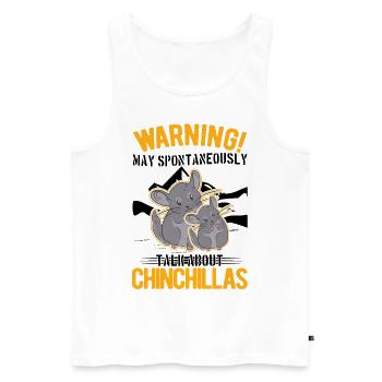 Peut parler spontanément de Chinchillas - Débardeur bio Premium Homme - blanc - Devant - Michal (187cm)