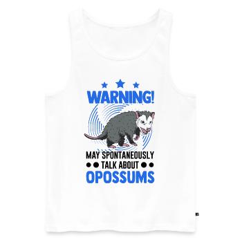 Opossum Gift Possum Pouch Rat - Men's Premium Organic Tank Top - white - Front - Michal (187cm)