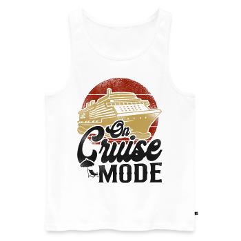 Cruise Ship Vacation Vintage On - Men's Premium Organic Tank Top - white - Front - Michal (187cm)