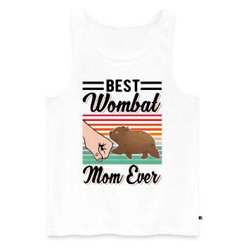 Best Wombat Mom Ever - Men's Premium Organic Tank Top - white - Front - Michal (187cm)