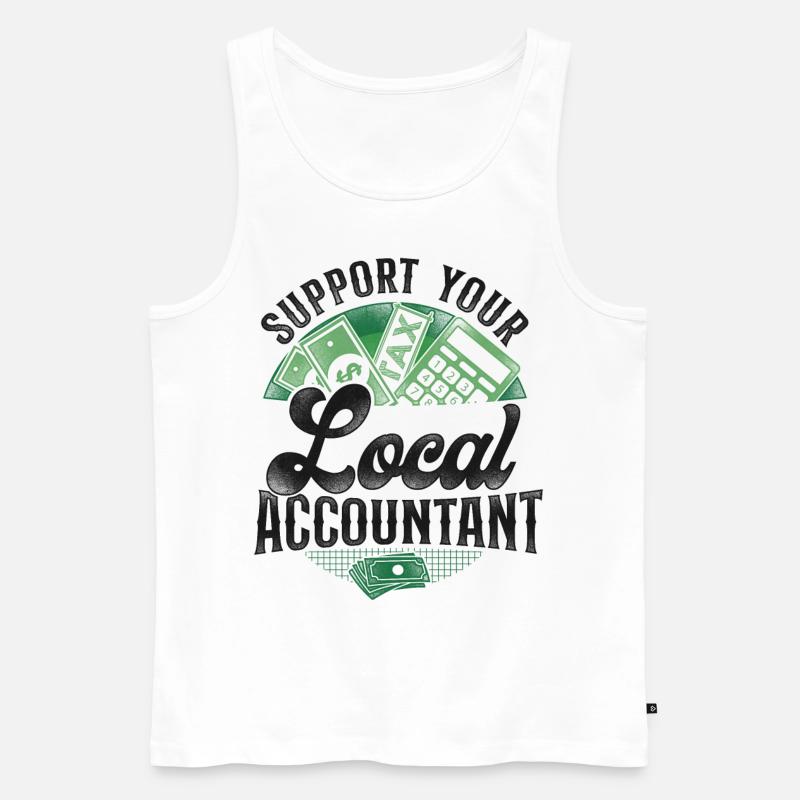 Comptable Comptable Comptable Comptabilité - Débardeur bio Premium Homme - blanc