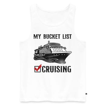 Cruise Ship Vacation Vintage - Men's Premium Organic Tank Top - white - Front - Michal (187cm)