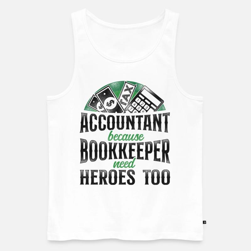 Comptable Comptable Comptable Comptabilité - Débardeur bio Premium Homme - blanc