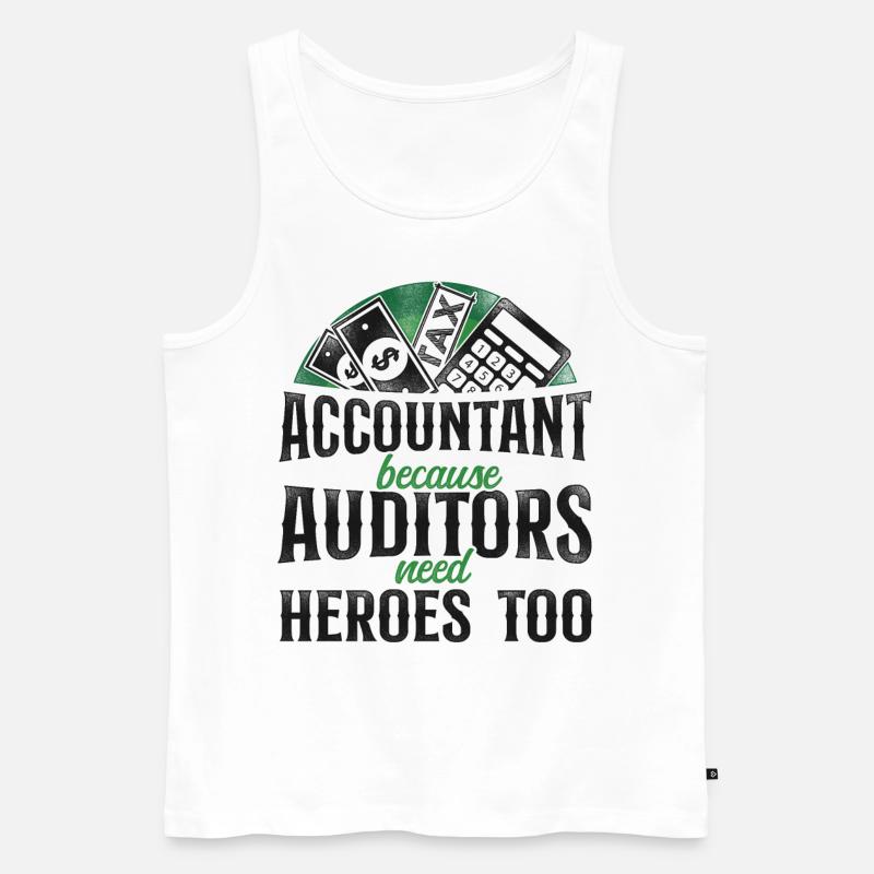 Comptable Comptable Comptable Comptabilité - Débardeur bio Premium Homme - blanc