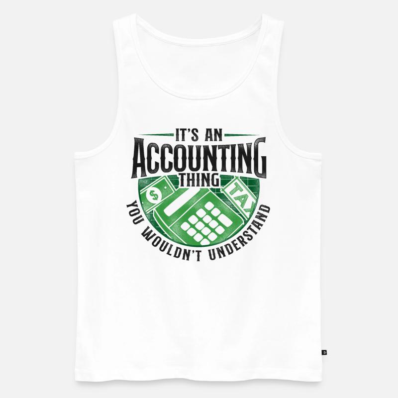Comptable Comptable Comptable Comptabilité - Débardeur bio Premium Homme - blanc