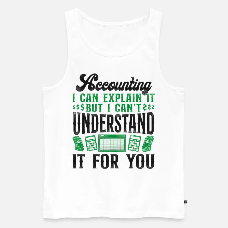 Comptable Comptable Comptable Comptabilité - Débardeur bio Premium Homme - blanc