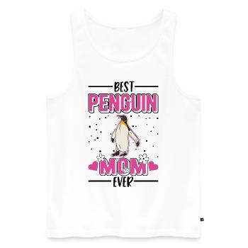 Best Penguin Mom Ever Pinguin Mama - Men's Premium Organic Tank Top - white - Front - Michal (187cm)