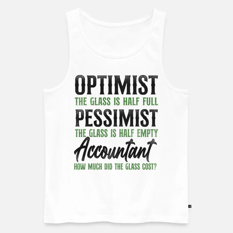 Comptable Comptable Comptable Comptabilité - Débardeur bio Premium Homme - blanc