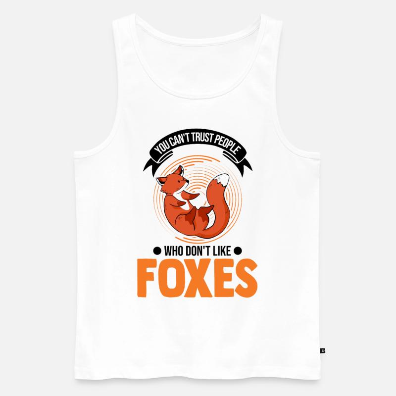 Fuchs Geschenk Rotfuchs - Männer Premium Bio Tank Top - Weiß