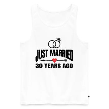 Je viens de me marier il y a 30 ans 30e anniversaire de mariage - Débardeur bio Premium Homme - blanc - Devant - Michal (187cm)