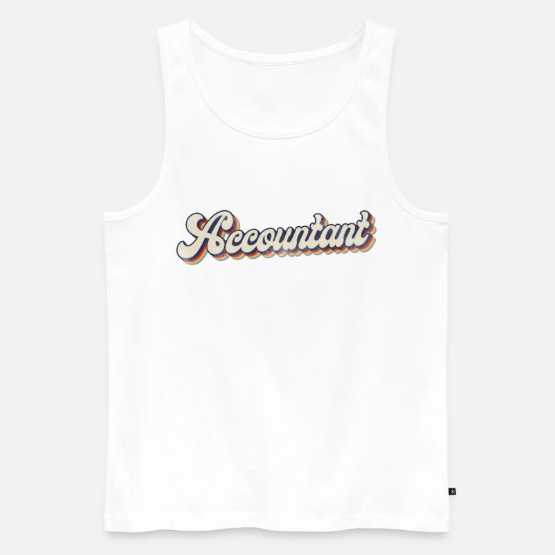 Comptable Comptable Comptable Comptabilité - Débardeur bio Premium Homme - blanc