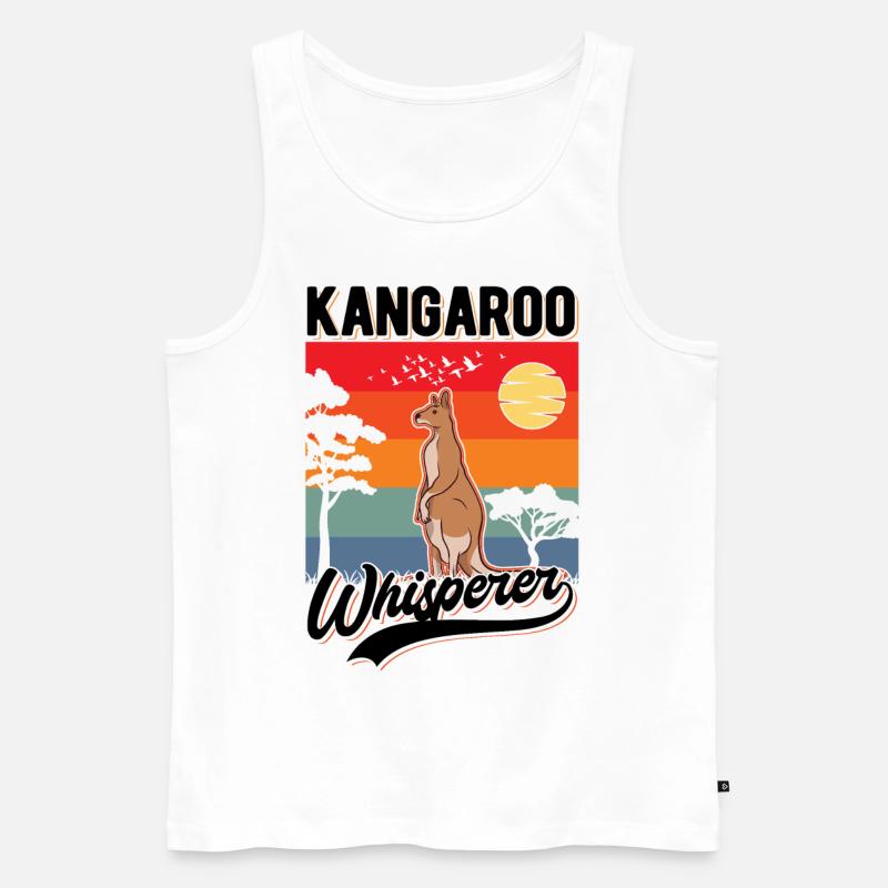 Känguru Flüsterer Australien Kangaroo - Männer Premium Bio Tank Top - Weiß