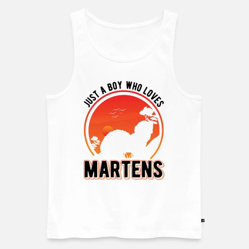 Marder Junge Nerz Dachs Baummarder - Männer Premium Bio Tank Top - Weiß