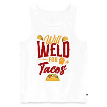 Welder Welding Taco Will Weld For - Männer Premium Bio Tank Top - Weiß - Vorne - AI Model Male 178 light (178cm)