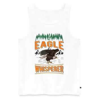 Eagle Whisperer Eagle Breeding Falconer Golden Eagle - Men's Premium Organic Tank Top - white - Front - AI Model Male 178 light (178cm)