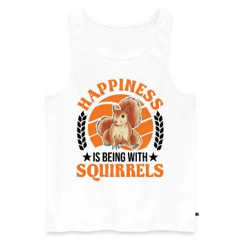 Squirrel Luck Grey Squirrel - Men's Premium Organic Tank Top - white - Front - Michal (187cm)