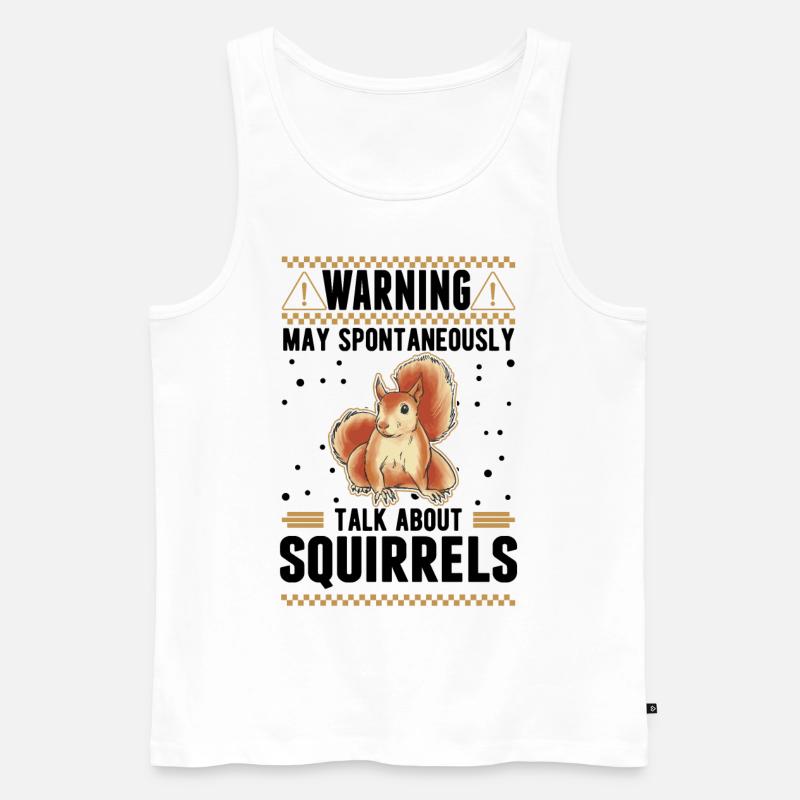Warnung Eichhörnchen Grauhörnchen - Männer Premium Bio Tank Top - Weiß