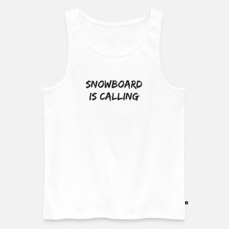 Snowboard - Snowboard is calling - Männer Premium Bio Tank Top - Weiß