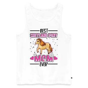 Best Shetland Pony Mom Ever Shetty Mama - Männer Premium Bio Tank Top - Weiß - Vorne - Michal (187cm)