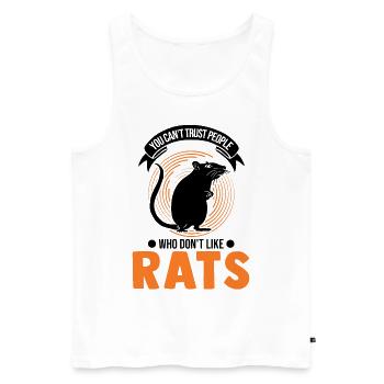 Rat Gift Domestic Rat Rat Owner - Men's Premium Organic Tank Top - white - Front - Michal (187cm)
