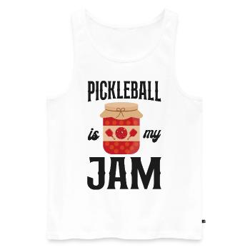 Pickleball Pickleball Is My Jam - Men's Premium Organic Tank Top - white - Front - AI Model Male 178 light (178cm)