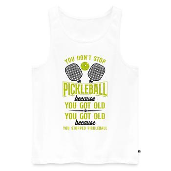 Pickleball Grandma Grandpa You - Men's Premium Organic Tank Top - white - Front - Michal (187cm)