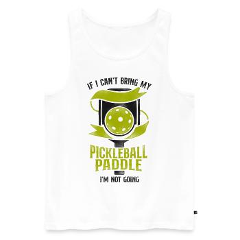 Pickleball si je ne peux pas apporter mon - Débardeur bio Premium Homme - blanc - Devant - Michal (187cm)