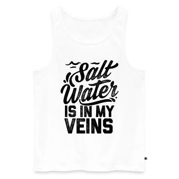 Salt Water Is In My Veins Scuba Diver Diving Snork - Männer Premium Bio Tank Top - Weiß - Vorne - Michal (187cm)