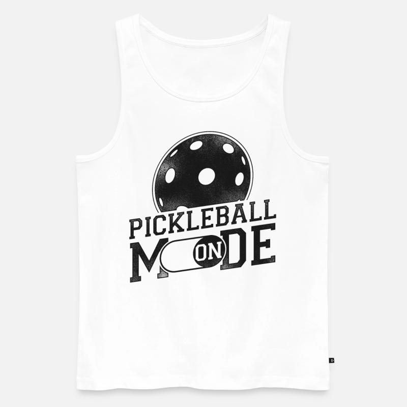 Pickleball Pickleball Mode On - Männer Premium Bio Tank Top - Weiß