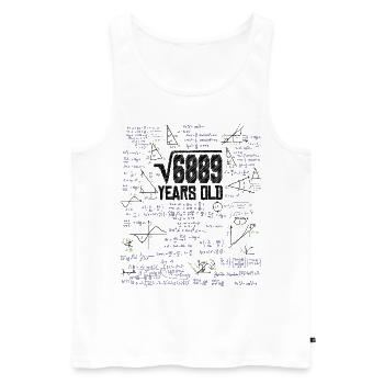 Square Root of 6889 Math Nerd 83rd Birthday - Men's Premium Organic Tank Top - white - Front - Michal (187cm)