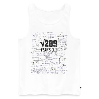Square root of 289 math nerd 17th birthday - Men's Premium Organic Tank Top - white - Front - Michal (187cm)