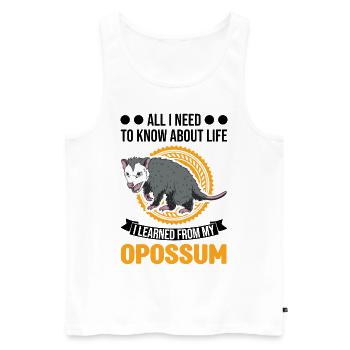 Opossum Geschenk Possum Beutelratte - Männer Premium Bio Tank Top - Weiß - Vorne - AI Model Male 178 light (178cm)