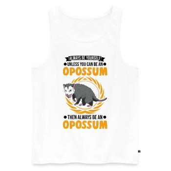 Opossum Geschenk Possum Beutelratte - Männer Premium Bio Tank Top - Weiß - Vorne - AI Model Male 178 light (178cm)