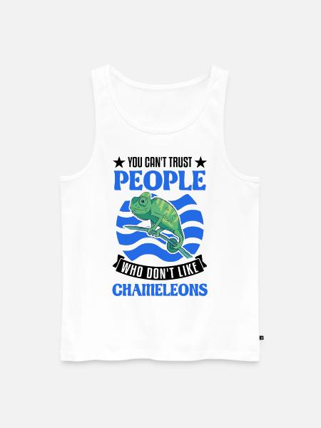 Chameleon Gift Chameleon - Men's Premium Organic Tank Top - white