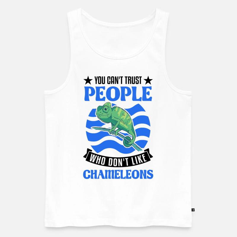 Chamäleon Geschenk Chameleon - Männer Premium Bio Tank Top - Weiß