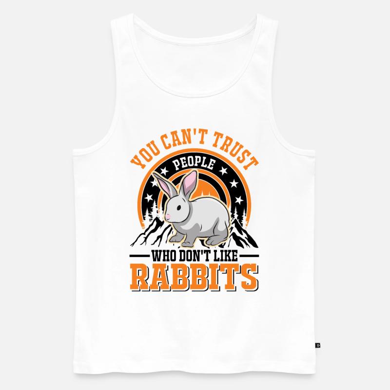 Rabbit Rabbit Rabbit Rabbit - Men's Premium Organic Tank Top - white