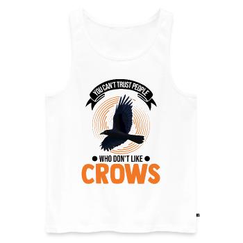 Crow Raven Raven Crow Crow Crow Keeping Crow Breeder - Men's Premium Organic Tank Top - white - Front - AI Model Male 178 light (178cm)