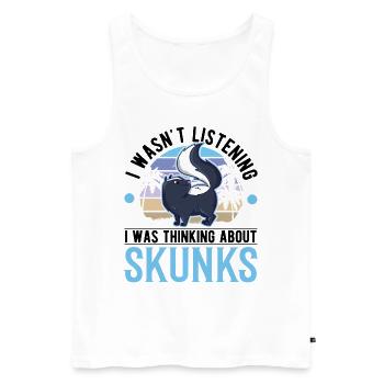 Stinktier Geschenk Skunk - Männer Premium Bio Tank Top - Weiß - Vorne - AI Model Male 178 light (178cm)