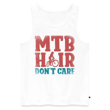 Enduro MTB Mountain Bike Riding - Männer Premium Bio Tank Top - Weiß - Vorne - Michal (187cm)