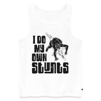 Enduro MTB Mountain Bike Riding - Männer Premium Bio Tank Top - Weiß - Vorne - Michal (187cm)