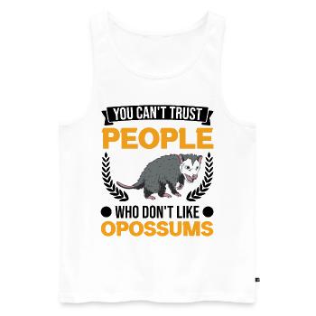 Opossum Gift Possum Pouch Rat - Men's Premium Organic Tank Top - white - Front - Michal (187cm)